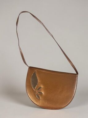 Vintage Giorgini Gold Saddle Bag Boho Shoulder Purse